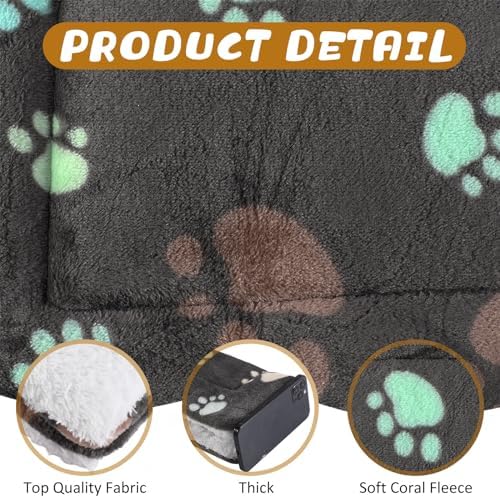 Tuanse 4 Pack Soft Pet Bed Mat Small Dog Crate Fleece