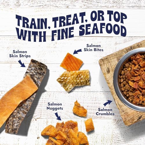 Finfare Freeze Dried Salmon Treats for Dogs, 4oz Nuggets