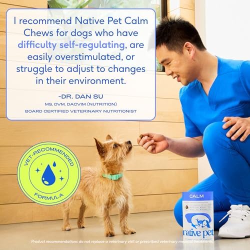 Native Pet Calming Chews for Dogs, Hemp, Melatonin, 90 Chews