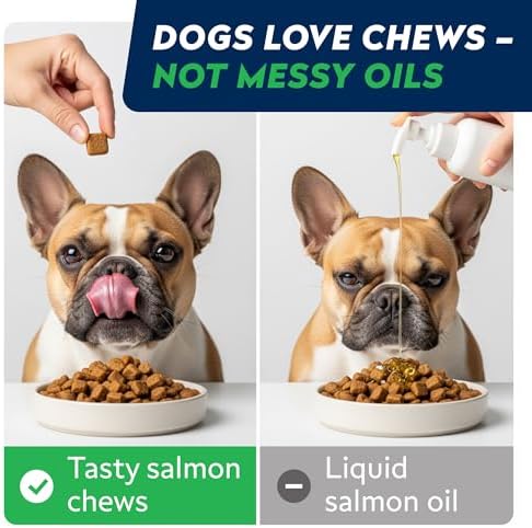 Omega 3 for Dogs - Fish Oil Skin & Coat Supplement, Itch & Allergy Support