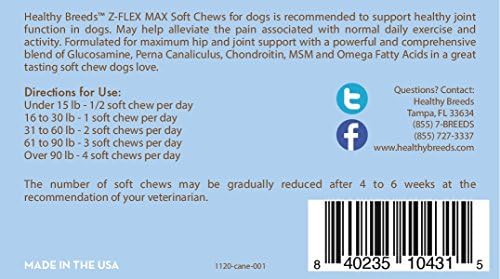 Healthy Breeds Cane Corso Z-Flex Max Hip and Joint Soft Chews 50 Count
