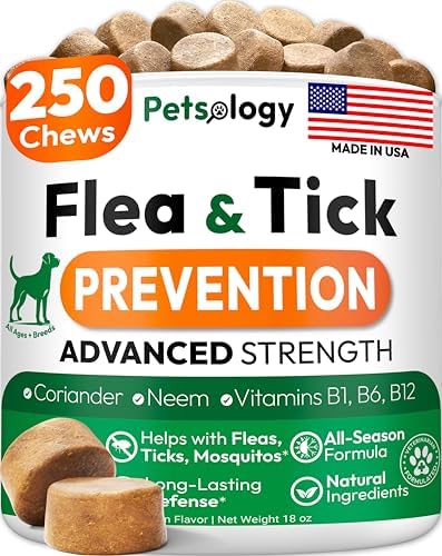 Flea and Tick Prevention for Dogs Pills - 250 Chews - Flea & Tick Control