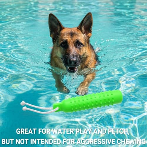 Dog Water Toys, 2 Pack Floating Bumper Fetch Toy Dummy | Interactive Retrieving Training Float Pet Rope Toy for Pool, Lake Outdoor Small Medium Large Dogs