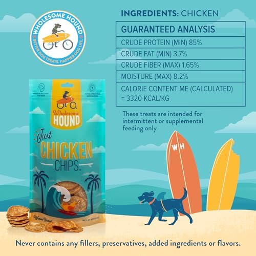 Chicken Chips Dog Treats, Single Ingredient, 8oz