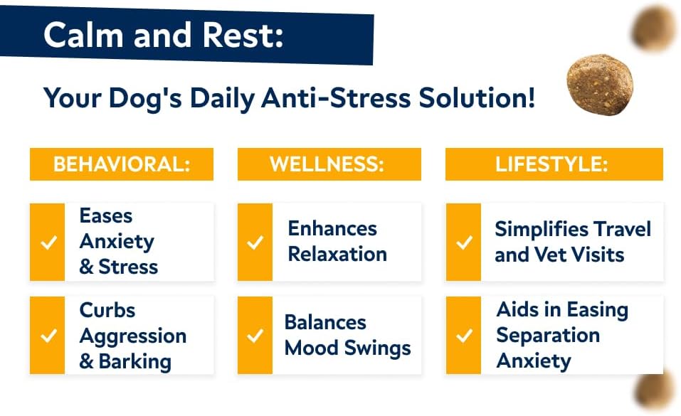 STRELLALAB Hemp Calming Chews for Dogs, Melatonin, 120-Pack, 120ct