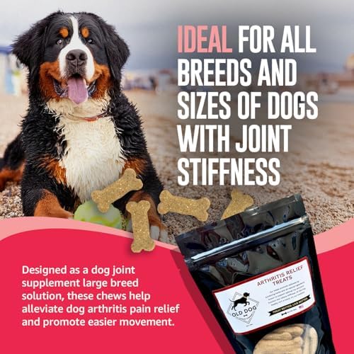 Old Dog Cookie Company Hip and Joint Support Dog Treats – All Natural Arthritis Relief | Dog Supplement for Small, Medium & Large Breeds, Hip and Joint Chews for Dogs | 10 oz