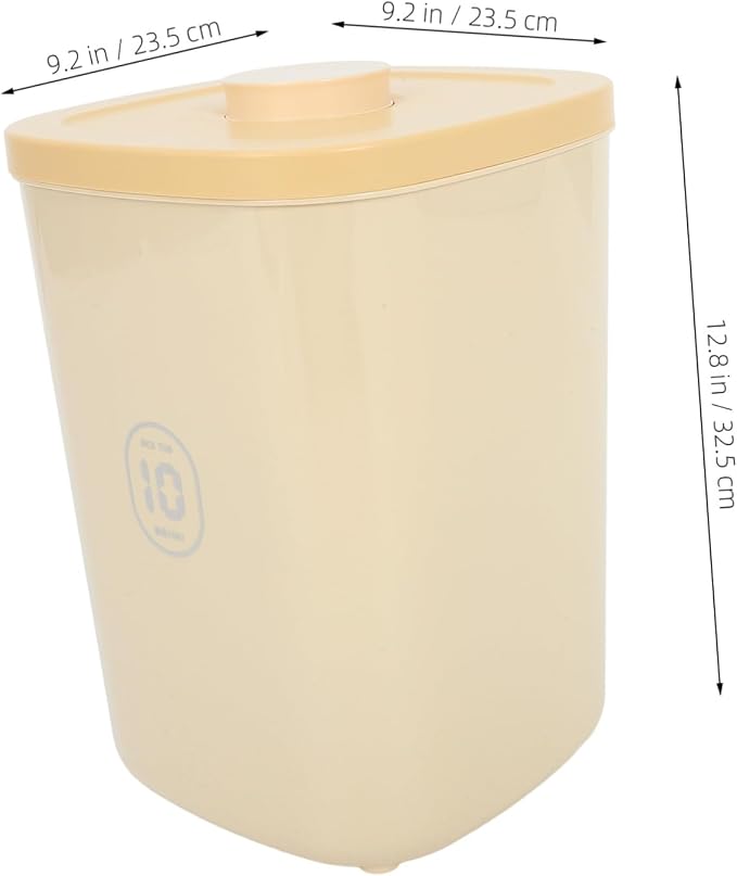 Toddmomy Vacuum Sealed Food Storage Container Large Capacity Airtight Cat and Dog Food Bucket, Large, Yellow