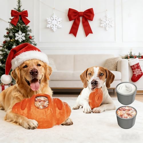 Dog Toys for Large Dogs, Dog Toys for Aggressive Chewers, Anxiety Relief for Dogs Toy, Indestructible Frozen Treat Toy National Pet Day Gifts for Peanut Butter Reduces Anxiety