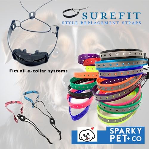 Replacement GPS eCollar with Adjustable Bungee, Multi-Hole Design, and Secure Toggle Closure for Small Dogs (Reflective Pink, Small Neck)