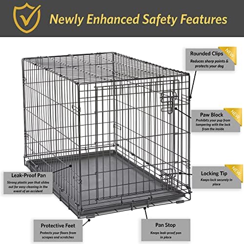 New World by Midwest 36-Inch Single Door Crate, M-L Breeds, 41-70 lbs