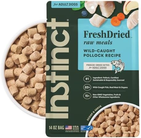 Instinct Freeze Dried Meals, Natural Dog Food, Wild-Caught Pollock, 14 oz.