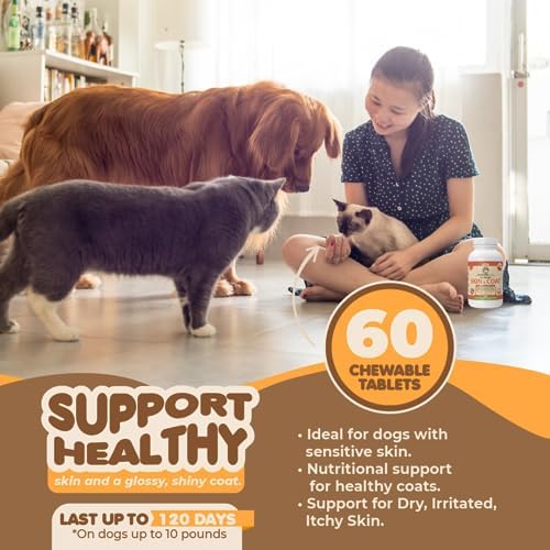 Skin and Coat Supplement with Fish Oil and Omega 3, 60 Tabs