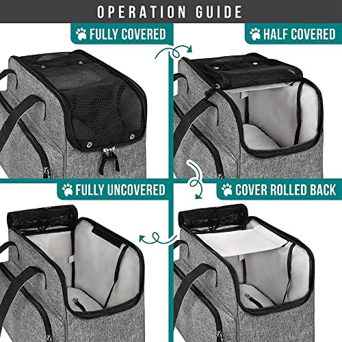 PetAmi Small Dog Purse Carrier, Airline Approved, Soft-Sided Tote, Gray