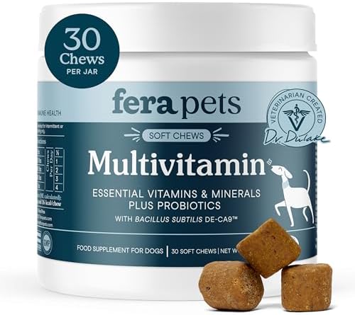 Fera Pets Dog Multivitamin Chews with Probiotics, 30 Chews