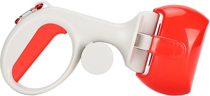 Pet Poop Scooper, Portable Waste Cleaner Pet Toilet Picker Dog Cat Poop Picker with High Strength Materials and Springs(Red) Pooper Scoopers