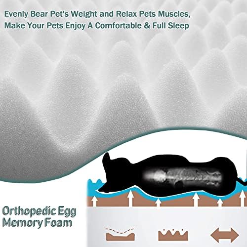 48x30 Inch Dog Crate Bed Memory Foam Large Kennel Pads for Dog Cages