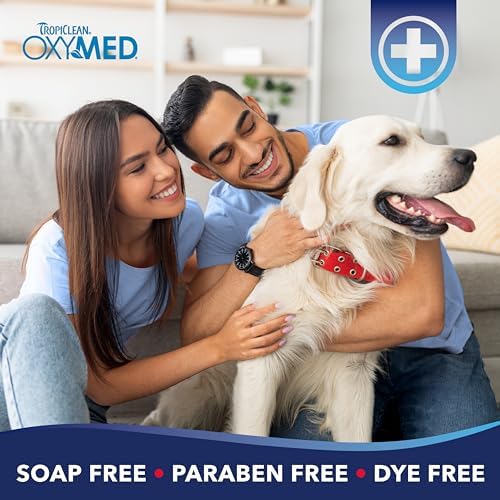 TropiClean OxyMed Medicated Shampoo & Spray for Pets Itchy Skin, 2 Pack | Skin-Soothing Oatmeal Formula | For Itchy Skin | Medicated Shampoo & Spray Set | Dogs & Cats