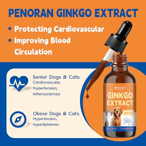 Brain & Heart Health Prevention Ginkgo Biloba Extract for Dogs & Cats ﻿