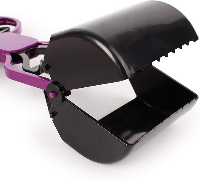Pet Pooper Scooper for Dogs Cats Non-Breakable High Strength Material Durable Spring Easy Pick Up Grass Gravel Jaw Claw Rake for Kids Children Women Men