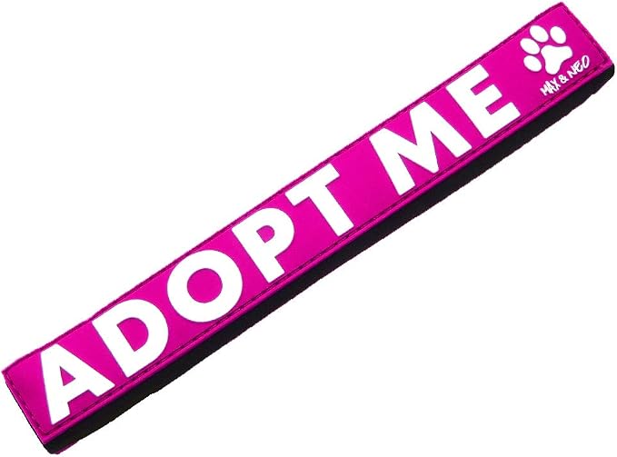Max and Neo Leash Sleeves Adopt ME - We Donate 1 for 1 to Dog Rescues for Every Product Sold (Pink/Double)