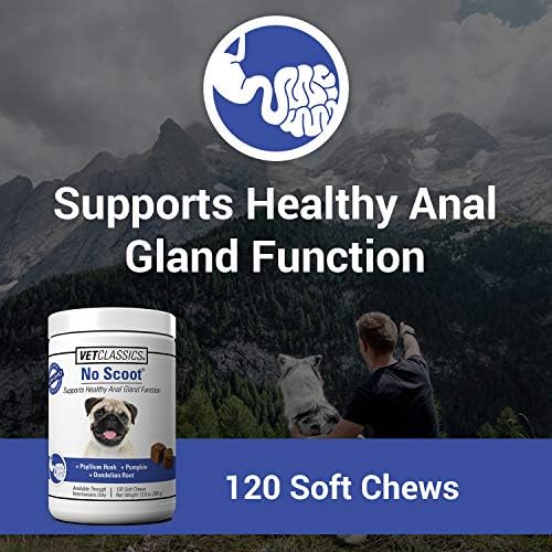 Vet Classics No Scoot for Dogs, Healthy Anal Support - 120 Soft Chews