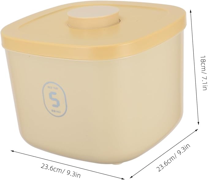 BESTonZON Large Capacity Airtight Dog Food Container and Cat Food Storage Bin Vacuum Sealed, Large, Yellow