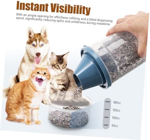 3sets Dog Food Holder Storage 1000ml Airtight Pet Food Containers Easy Refill and Dispensing, 2-Pack, 1000ml, Bluex3pcs