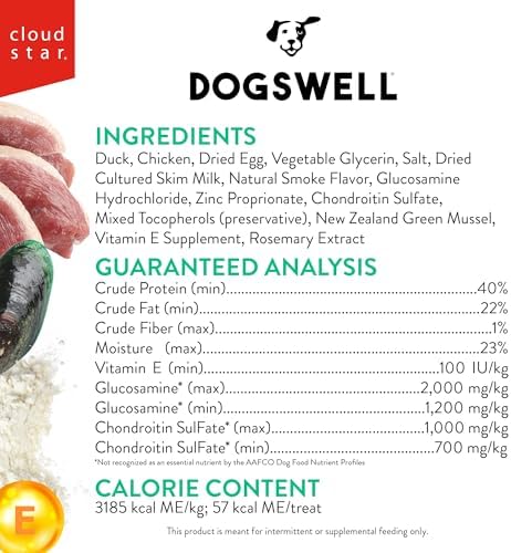 DOGSWELL Hip & Joint Grillers Dog Treats, Duck, 20 oz. Pouch