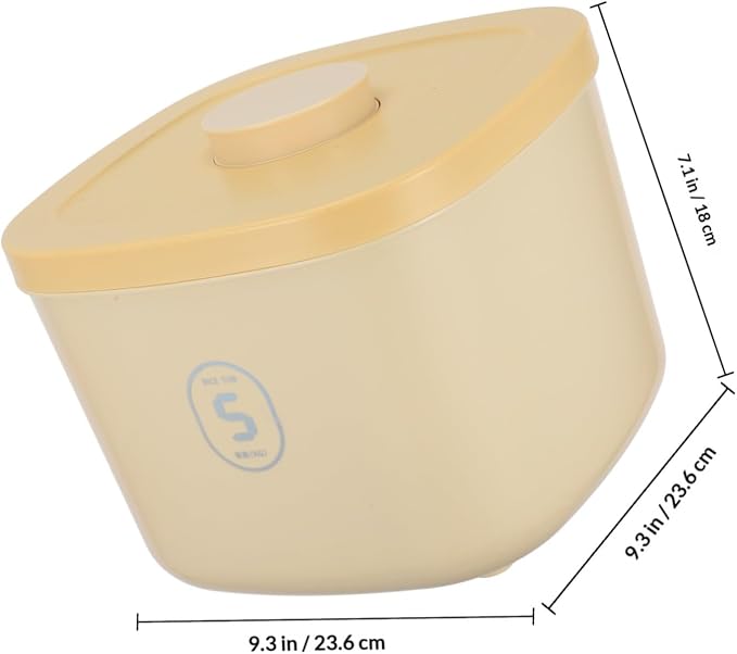 UPKOCH Small Yellow Vacuum Pet Food Storage Container Airtight Dog and Cat Food Bin with Large Capacity Moisture-proof Plastic Bucket