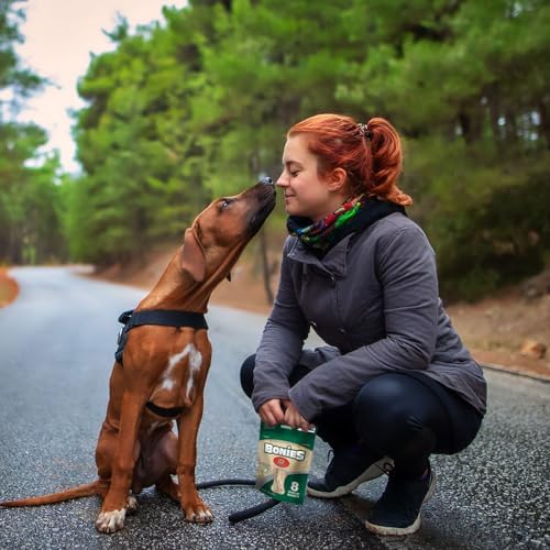Bonies Natural Hip & Joint Formula Small-Sized Single Bone, Glucosamine & Omega Fatty Acids, Fresh Breath, Clean Teeth, Low Calories, Chicken Flavor, Small Dogs, 20 Bones