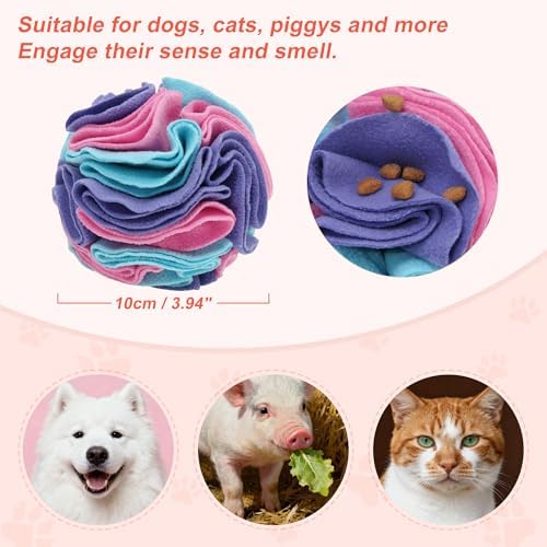 Snuffle Ball for Dogs, Interactive Dog Toys, Blue, Small | Designed for Small Breeds and Puppies, Machine Washable