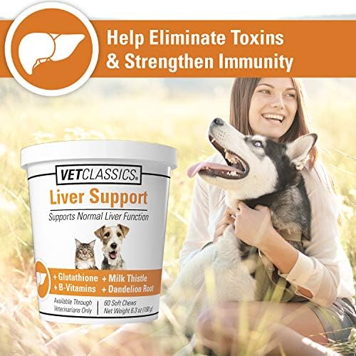 Vet Classics Liver Support Pet Health Supplement for Dogs & Cats - 60 Ct