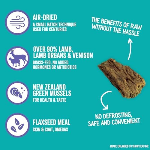 RawTernative Air Dried Dog Food, Lamb, Organs, & Venison Recipe, 1 lb