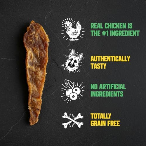 Chicken Jerky Dog Treats, Soft and Chewy Healthy Snack