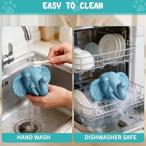 Tough Treat Dispensing Dog Toys for Aggressive Chewers | Natural Rubber, Treat Dispensing, Medium Large Dogs, Interactive Slow Feeder Puzzle, Dishwasher Safe