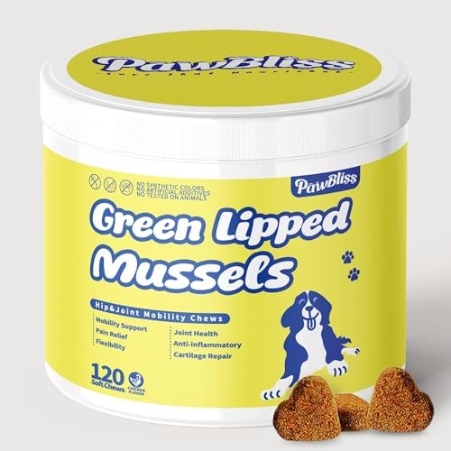 Green Lipped Mussel Joint Supplement for Dogs & Cats - 120 Soft Chews - Natural Support for Hip, Joint & Muscle Health