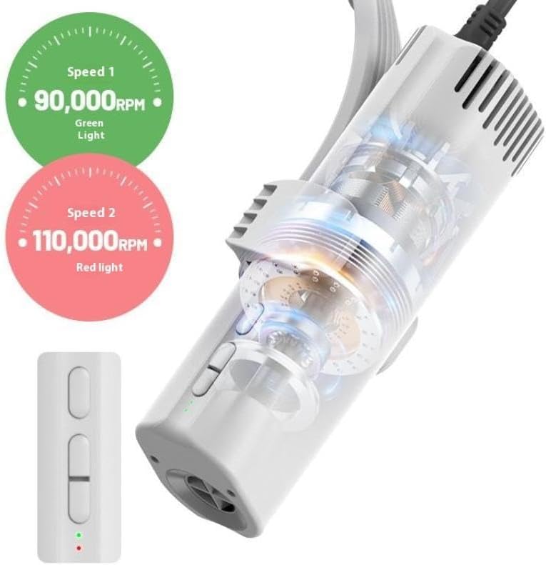 Professional Pet Hair Dryer, White, Brushless, Hands-Free Portable Design, Quiet Operation Below 65dB, with Adjustable Heat and Speed Settings, for Dogs and Cats