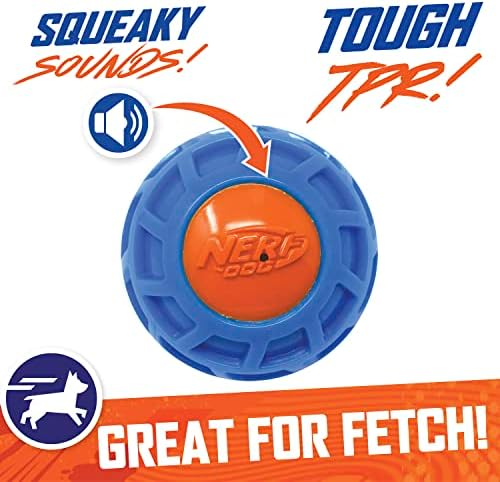 3in TPR EXO Squeak Ball - Blue/Orange