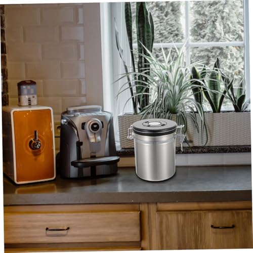 UPKOCH Sealed Pet Food Storage Container for Cat and Dog with Stainless Steel Spoon 1.8l Airtight Sealed Jar Sturdy Food Storage Jar for Pet Snacks