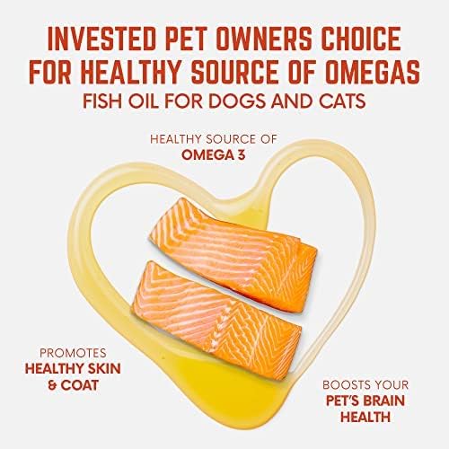 BACK 40 Dogs Wild Alaskan Fish Oil for Dogs, Skin and Coat Supplement for Dogs & Cats, Omega-3-Rich Salmon and Pollock Oil, EPA & DHA Dog Salmon Oil for Brain, Heart, and Joints 16 fl oz (473 ml)