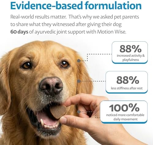 Hip and Joint Supplement for Dogs – Boswellia, Ashwagandha & Turmeric – Stiff Joints, Reduced Mobility & Senior Dog Support – Pork Flavor – 90 Count