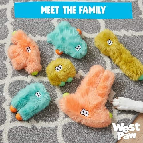 WEST PAW Rowdies Astrid Durable Plush Dog Toy with Reinforced Seams and Chew Resistant Design for Tough Play Safe Indoor or Outdoor Fun for Dogs Who Deserve the Best - Melon