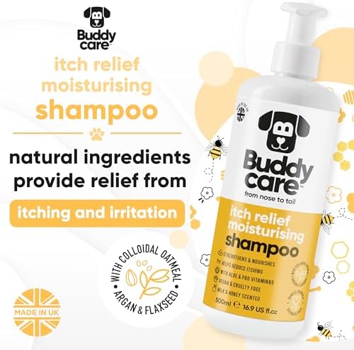 Itch Relief Dog Shampoo by Buddycare | with Aloe Vera and Pro Vitamin B5 (50.72oz)