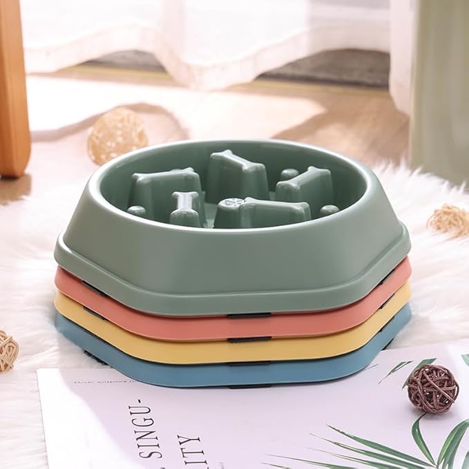 Slow Feed Puzzle Bowl for Dogs – Interactive Anti-Choke Design, Non-Slip & Easy Clean, Ideal for Puppies & Adult Dogs (Blue)