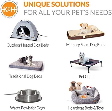 K&H Pet Products Self-Warming Dog Crate Bed, Machine Washable Dog Crate Mat, Tan X-Small 14 X 22 Inches (Pack of 2)