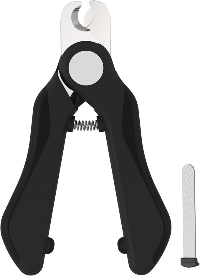 Swihauk Heavy Duty Dog Nail Clippers with Nail File, Black