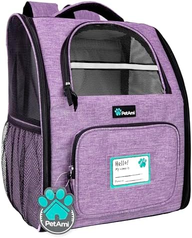 PetAmi Dog Backpack Carrier, Airline Approved, Purple