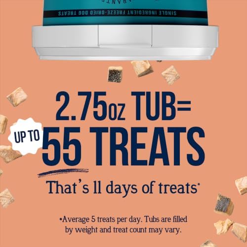Stewart Freeze Dried Dog Treats, 100% Wild Salmon, 2.75 oz Tub
