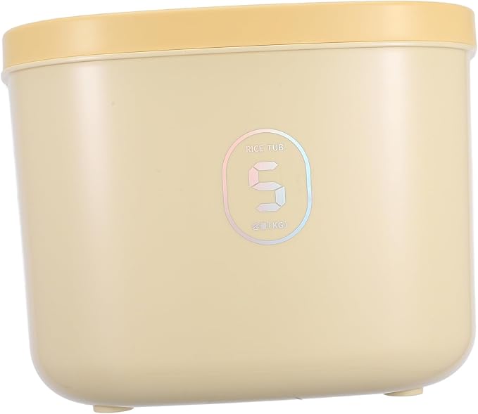 HOMSFOU Airtight Cat Food Storage Container Vacuum-sealed Small Yellow Grain Bin Moisture-proof Pet Food Canister for Dog and Cat Treats