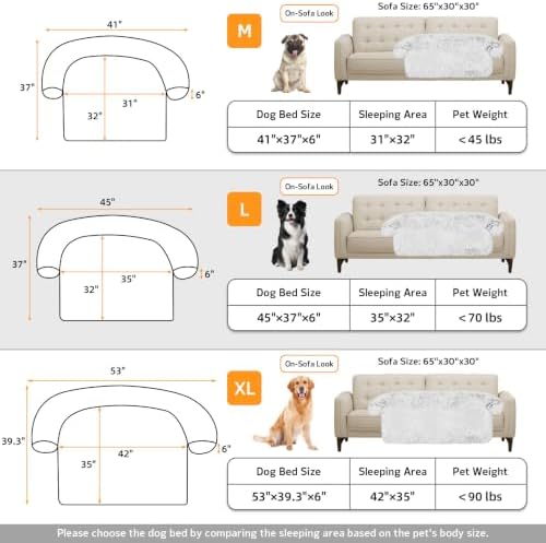 Calming Dog Bed Fluffy Plush Dog Mat for Furniture Protector with Removable Washable Cover for Large Medium Small Dogs and Cats (Large, Light Grey)